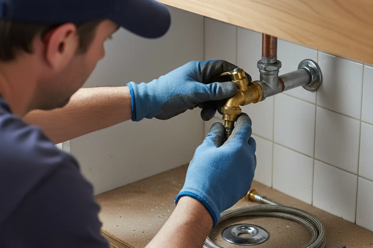 Shutoff valve and fitting work during Faucet and Fixture Repair in Cave City